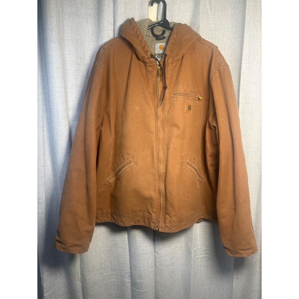 Carhartt J141 BRN Sandstone Sierra Jacket Sherpa Lined Brown Mens 2XL Regular